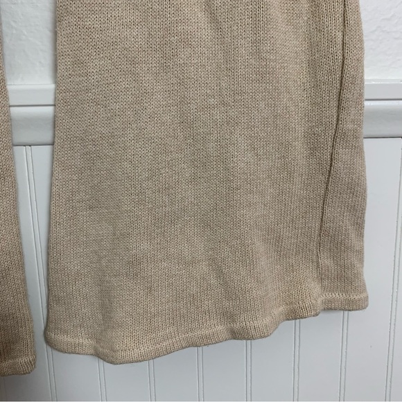 Indigo Luna Flare Leg 100% Organic Cotton Textured Pants Beige Womens XS Coastal - Picture 12 of 17